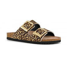 Carica l'immagine nel visualizzatore di Gallery, SLOFI Sandalo in pelle effetto cavallino Leopard
