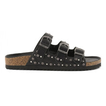 Carica l'immagine nel visualizzatore di Gallery, SLOFI Sandalo in nabuk e strass Black