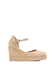 Carica l'immagine nel visualizzatore di Gallery, Espadrillas con zeppa alta in pelle scamosciata Sandia