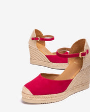 Carica l'immagine nel visualizzatore di Gallery, Espadrillas con zeppa alta in pelle scamosciata SKIN