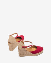 Carica l'immagine nel visualizzatore di Gallery, Espadrillas con zeppa alta in pelle scamosciata SKIN