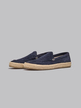 Carica l'immagine nel visualizzatore di Gallery, SLIP-ON S29 UOMO IN SUEDE CON SUOLA IN CORDA BLU