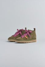 Carica l'immagine nel visualizzatore di Gallery, POLACCHINO P001 DONNA IN CAMOSCIO FODERATO IN MICROFIBRA MILITARE-BROWNROSE