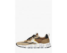 Carica l'immagine nel visualizzatore di Gallery, CLUB01. Sneakers in suede e tessuto tecnico Beige-Marrone