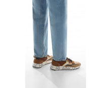Carica l'immagine nel visualizzatore di Gallery, CLUB01. Sneakers in suede e tessuto tecnico Beige-Marrone