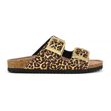 Carica l'immagine nel visualizzatore di Gallery, SLOFI Sandalo in pelle effetto cavallino Leopard