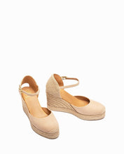 Carica l'immagine nel visualizzatore di Gallery, Espadrillas con zeppa alta in pelle scamosciata Sandia