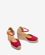 Carica l'immagine nel visualizzatore di Gallery, Espadrillas con zeppa alta in pelle scamosciata SKIN