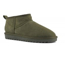 Carica l'immagine nel visualizzatore di Gallery, Stivale basso in pelle scamosciata Military con fodera in lana.