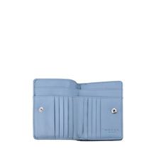 Carica l'immagine nel visualizzatore di Gallery, PORTAFOGLIO MEDIO IN PELLE BASIC WALLETS COLORE AZZURRO