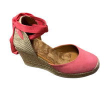 Carica l'immagine nel visualizzatore di Gallery, CARNOT SKIN ESPADRILLAS ANNODATA IN CAMOSCIO CORALLO