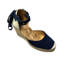 Carica l'immagine nel visualizzatore di Gallery, CARNOT SKIN ESPADRILLAS ANNODATA IN CAMOSCIO BLU