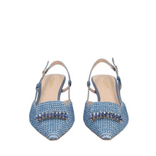 Carica l'immagine nel visualizzatore di Gallery, SLINGBACK DENISE IN RAFIA COLORE JEANS