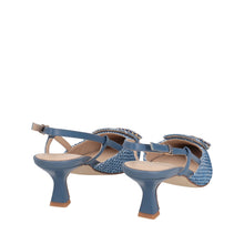 Carica l'immagine nel visualizzatore di Gallery, SLINGBACK DENISE IN RAFIA COLORE JEANS