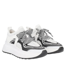 Carica l'immagine nel visualizzatore di Gallery, Sneaker Bay in tessuto colore bianco/nero