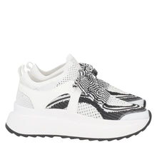 Carica l'immagine nel visualizzatore di Gallery, Sneaker Bay in tessuto colore bianco/nero