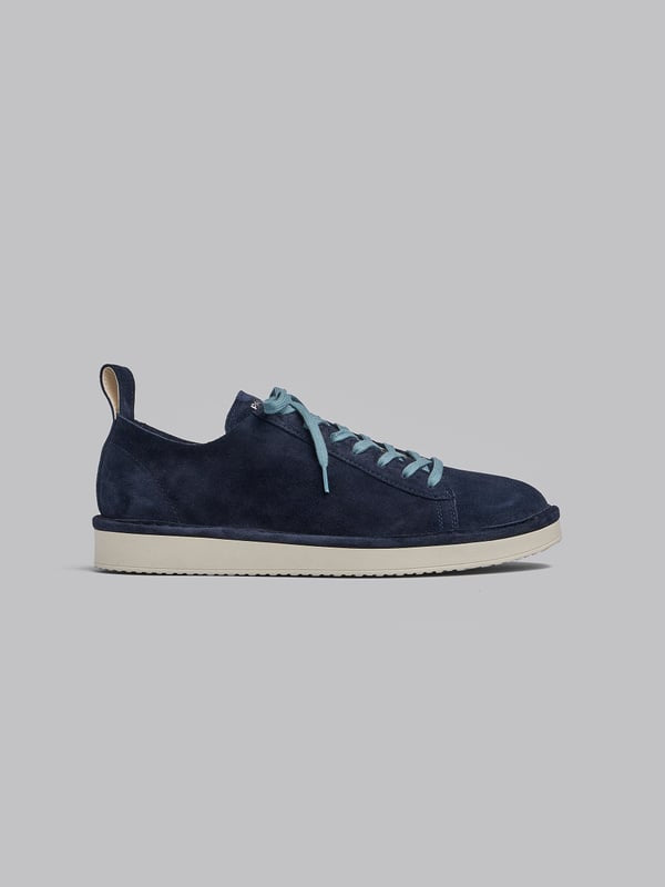 SCARPA ALLACCIATA P01 UOMO IN SUEDE NOTTE
