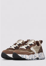Carica l'immagine nel visualizzatore di Gallery, CLUB105. Sneakers in suede e tessuto Marrone-Beige
