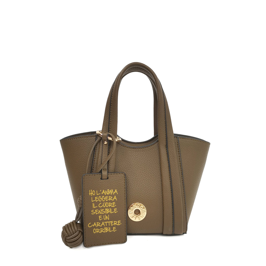 Borsa a mano Vicky colore verde militare
