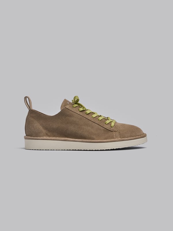 SCARPA ALLACCIATA P01 UOMO IN SUEDE VINTAGE KHAKI