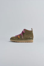 Carica l&#39;immagine nel visualizzatore di Gallery, POLACCHINO P001 DONNA IN CAMOSCIO FODERATO IN MICROFIBRA MILITARE-BROWNROSE
