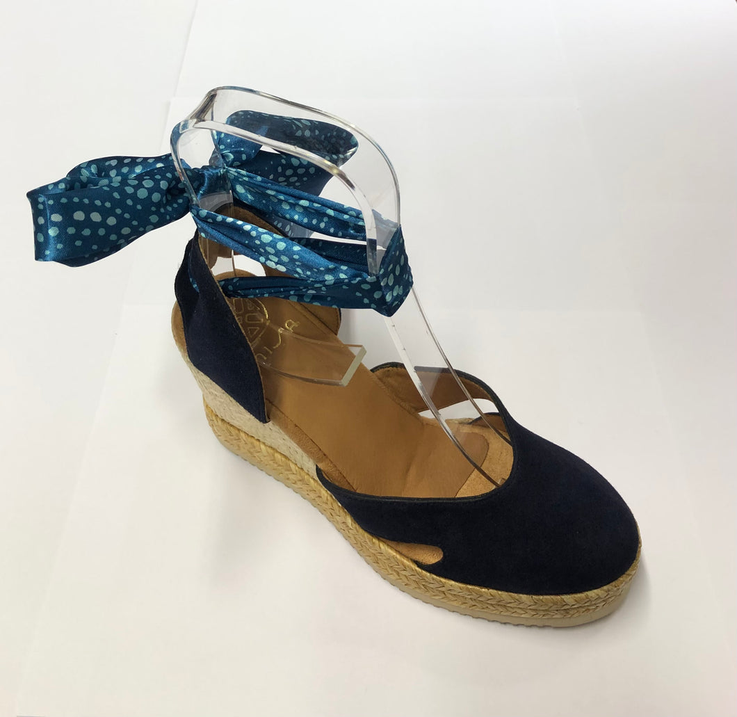 Espadrillas con zeppa alta in pelle scamosciata Ocean