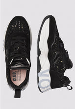 Carica l'immagine nel visualizzatore di Gallery, CLUB105. Sneakers in pelle e tessuto Nero
