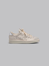Carica l&#39;immagine nel visualizzatore di Gallery, SCARPA ALLACCIATA P01 DONNA IN PELLE E SUEDE LUREX AVORIO-ARGENTO
