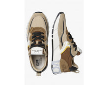 Carica l&#39;immagine nel visualizzatore di Gallery, CLUB01. Sneakers in suede e tessuto tecnico Beige-Marrone
