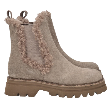 Stivaletto Roxane in suede colore fango