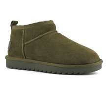 Carica l'immagine nel visualizzatore di Gallery, Stivale basso in pelle scamosciata Military con fodera in lana.

