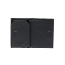 Carica l'immagine nel visualizzatore di Gallery, Momodesign portafoglio compatto con porta carte a scatto Pure in vera pelle nera
