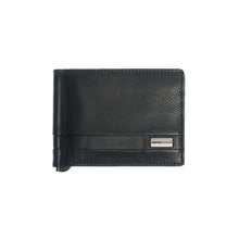Carica l'immagine nel visualizzatore di Gallery, Momodesign portafoglio portacarte con ferma banconote Dollaro in vera pelle nero
