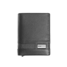Carica l'immagine nel visualizzatore di Gallery, Momodesign portafoglio Dollaro in vera pelle nero con porta carte a scatto
