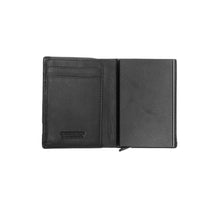 Carica l'immagine nel visualizzatore di Gallery, Momodesign portafoglio Dollaro in vera pelle nero con porta carte a scatto
