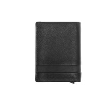 Carica l'immagine nel visualizzatore di Gallery, Momodesign portafoglio Dollaro in vera pelle nero con porta carte a scatto

