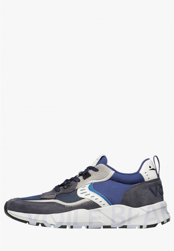 CLUB01. Sneakers in suede e tessuto tecnico Blu