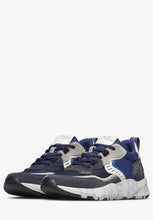 Carica l&#39;immagine nel visualizzatore di Gallery, CLUB01. Sneakers in suede e tessuto tecnico Blu
