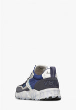Carica l&#39;immagine nel visualizzatore di Gallery, CLUB01. Sneakers in suede e tessuto tecnico Blu
