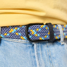 Carica l'immagine nel visualizzatore di Gallery, Cintura elastica intrecciata multicolore CUSCO
